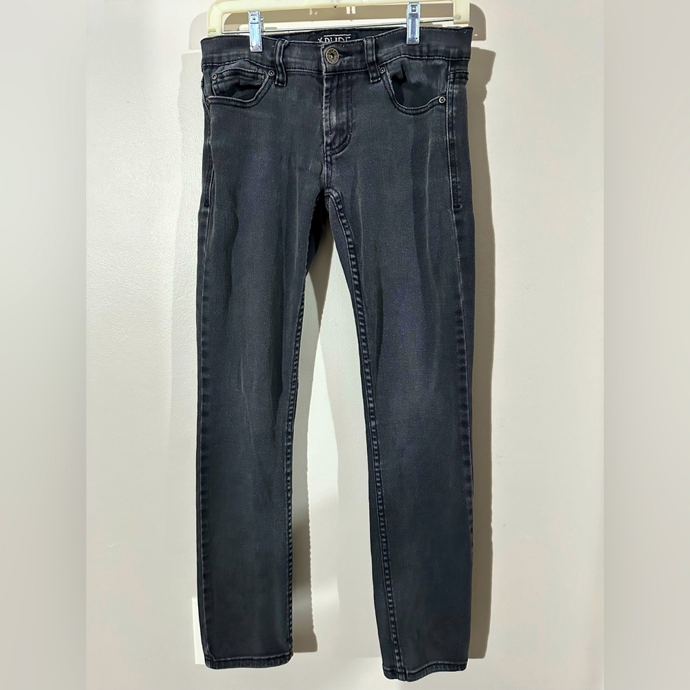 RUDE Dark Gray Cotton Super Skinny Jeans 30/32